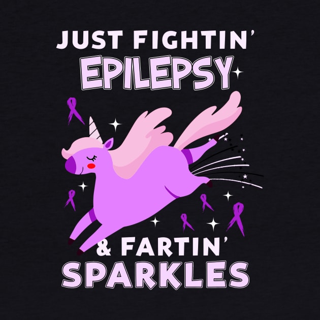 epilepsy funny unicorn farting sparkles by TeesCircle